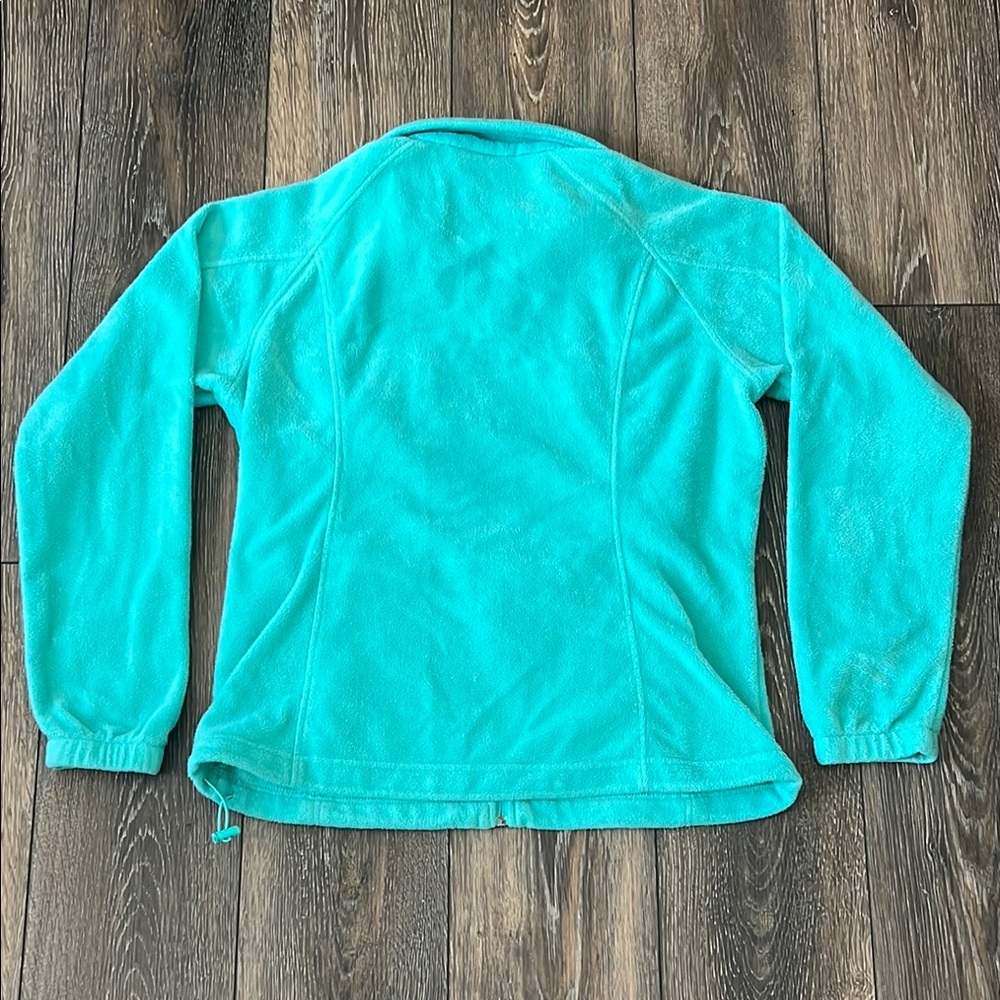 Columbia Turquoise Zip Up Fleece Jacket Ladies Large - Picture 4 of 14